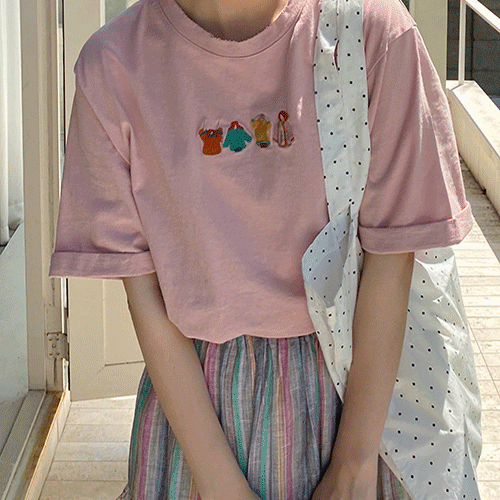 핑크재입고(2color)소녀자수Top 여성의류쇼핑몰 네이비튜튜