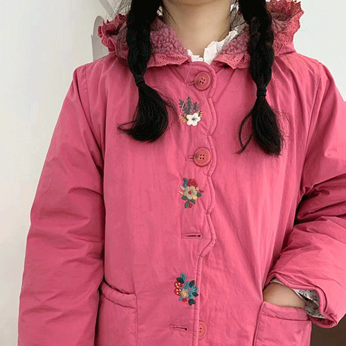 재입고(3color)레미자수 누빔후드점퍼 여성의류쇼핑몰 네이비튜튜